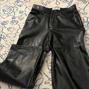 Women’s Black Leather Pants